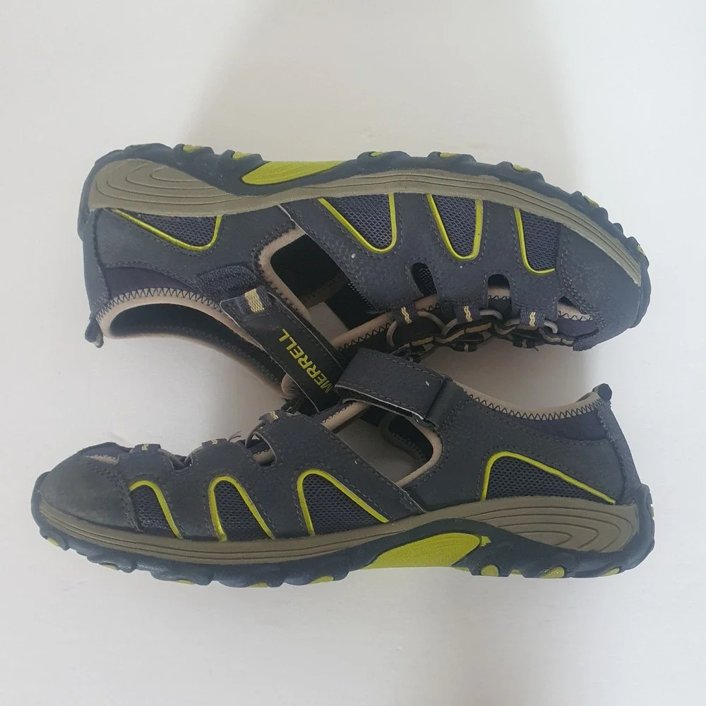 Merrell Youth Hydro H2O Hiker Sandals Sz 7M Navy Green Outdoors Boy Girl MY54859